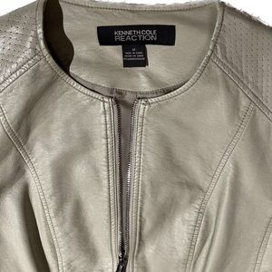 Kenneth Cole Reaction Women Faux Leather Moto Jacket